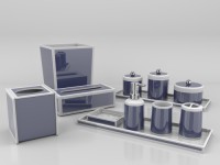 High-Gloss-Lacquer Bathroom Accessiores