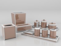 High-Gloss-Lacquer Bathroom Accessiores